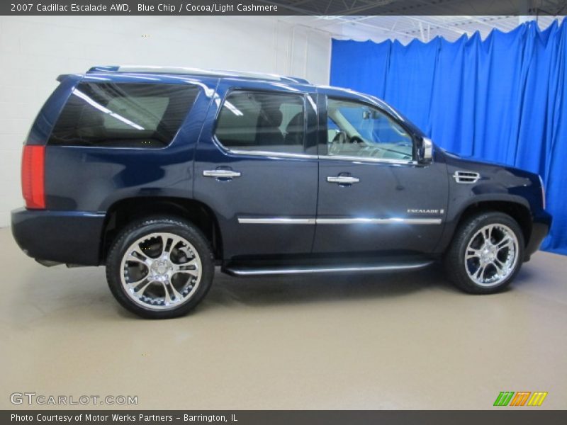 Blue Chip / Cocoa/Light Cashmere 2007 Cadillac Escalade AWD
