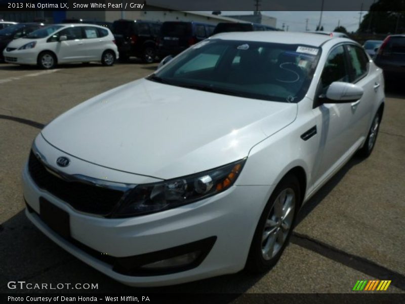 Snow White Pearl / Gray 2013 Kia Optima LX