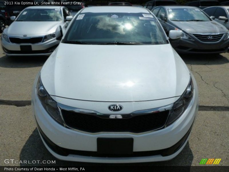 Snow White Pearl / Gray 2013 Kia Optima LX