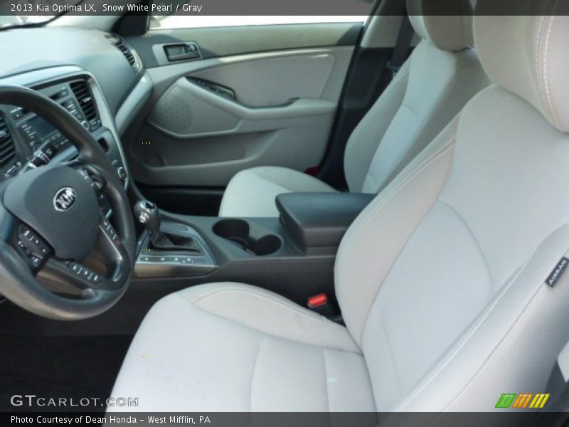 Snow White Pearl / Gray 2013 Kia Optima LX