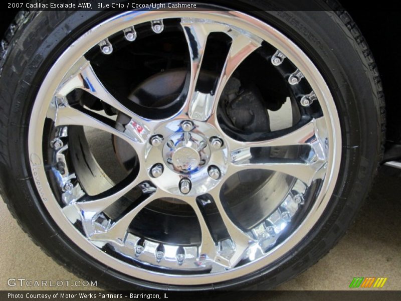 Blue Chip / Cocoa/Light Cashmere 2007 Cadillac Escalade AWD