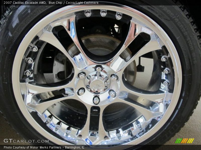 Blue Chip / Cocoa/Light Cashmere 2007 Cadillac Escalade AWD