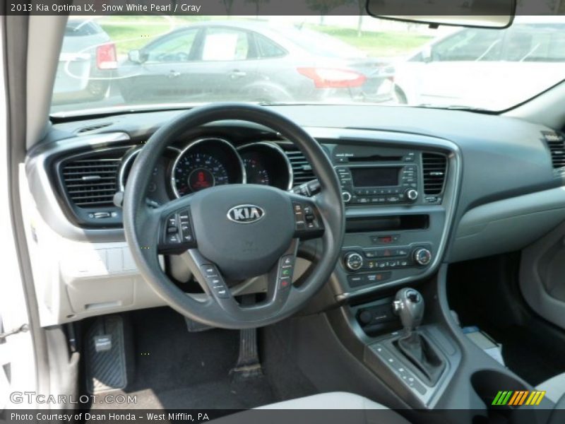 Snow White Pearl / Gray 2013 Kia Optima LX