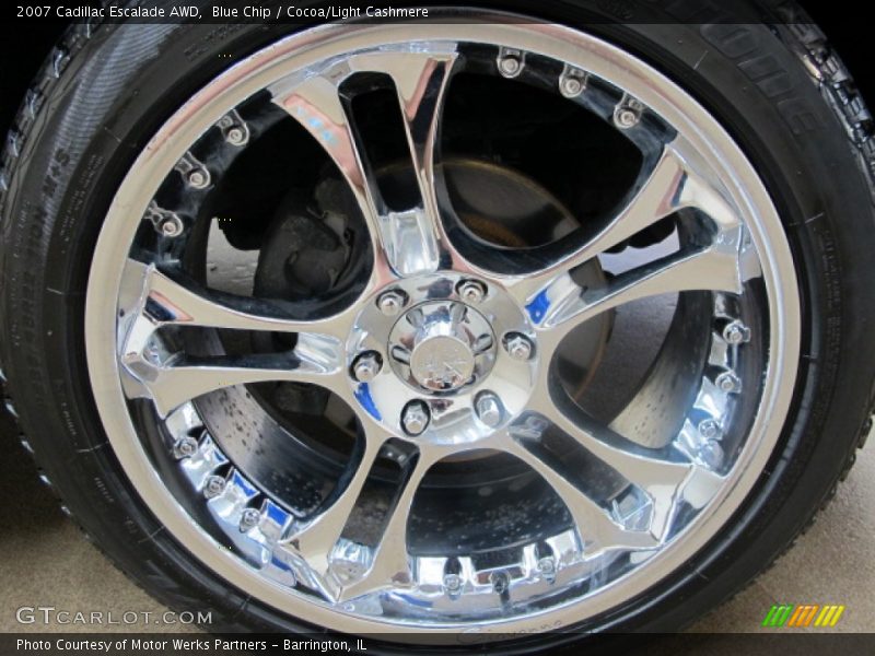 Blue Chip / Cocoa/Light Cashmere 2007 Cadillac Escalade AWD