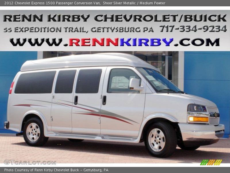 Sheer Silver Metallic / Medium Pewter 2012 Chevrolet Express 1500 Passenger Conversion Van