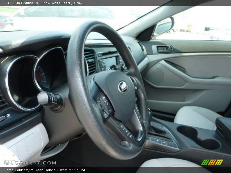 Snow White Pearl / Gray 2013 Kia Optima LX