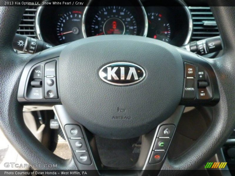 Snow White Pearl / Gray 2013 Kia Optima LX