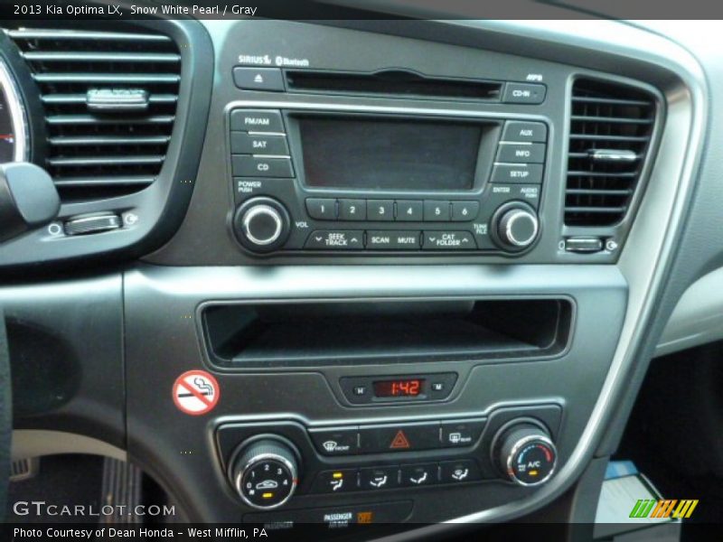 Snow White Pearl / Gray 2013 Kia Optima LX