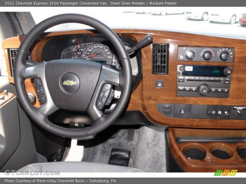 Sheer Silver Metallic / Medium Pewter 2012 Chevrolet Express 1500 Passenger Conversion Van