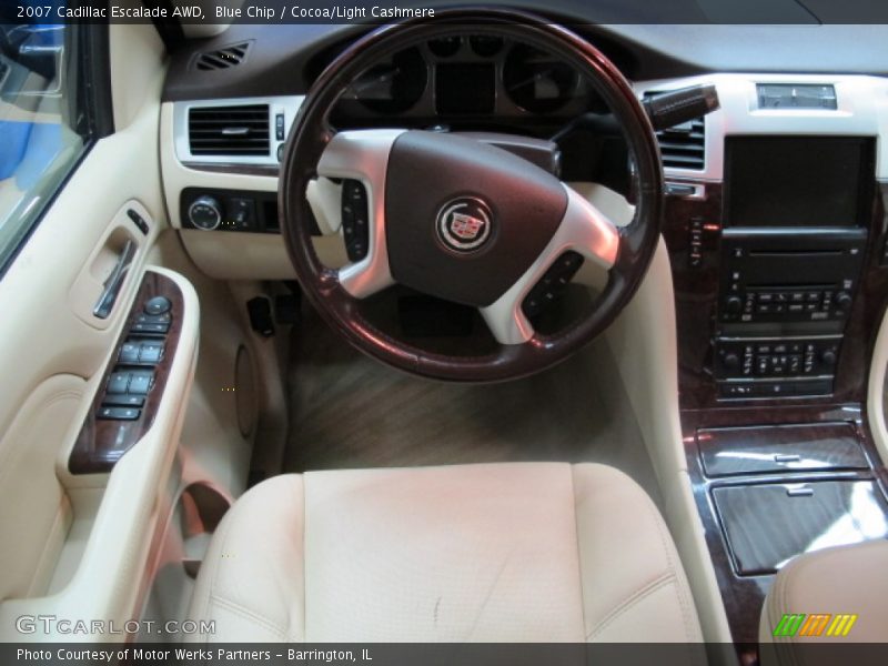 Blue Chip / Cocoa/Light Cashmere 2007 Cadillac Escalade AWD