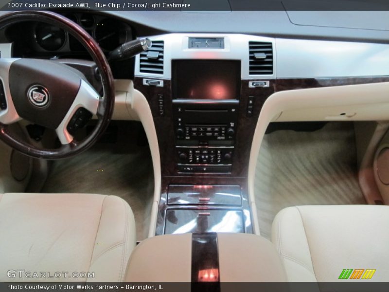 Blue Chip / Cocoa/Light Cashmere 2007 Cadillac Escalade AWD