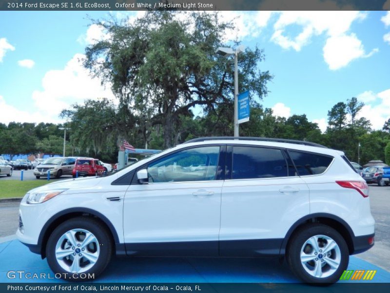 Oxford White / Medium Light Stone 2014 Ford Escape SE 1.6L EcoBoost