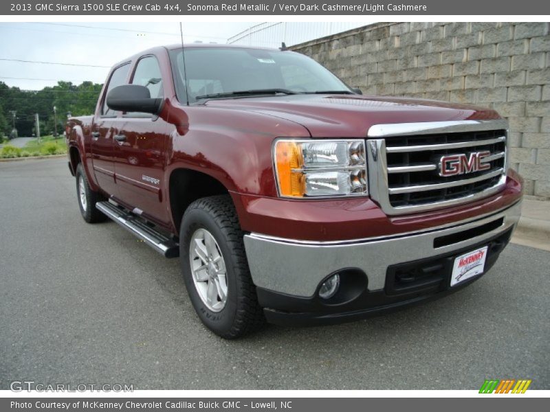 Sonoma Red Metallic / Very Dark Cashmere/Light Cashmere 2013 GMC Sierra 1500 SLE Crew Cab 4x4