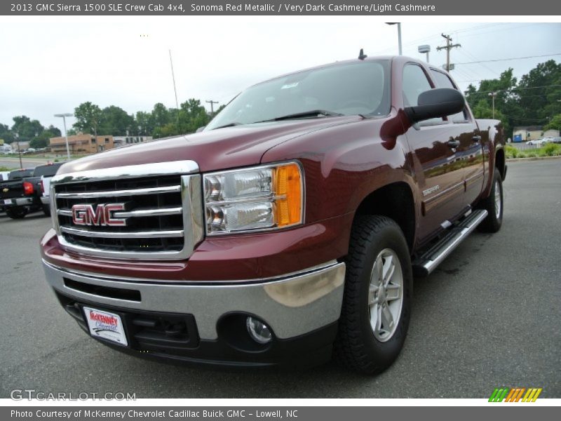 Sonoma Red Metallic / Very Dark Cashmere/Light Cashmere 2013 GMC Sierra 1500 SLE Crew Cab 4x4