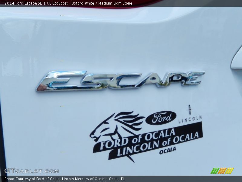 Oxford White / Medium Light Stone 2014 Ford Escape SE 1.6L EcoBoost