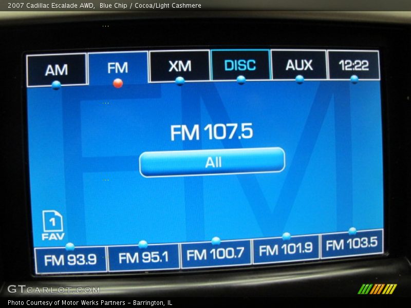 Blue Chip / Cocoa/Light Cashmere 2007 Cadillac Escalade AWD