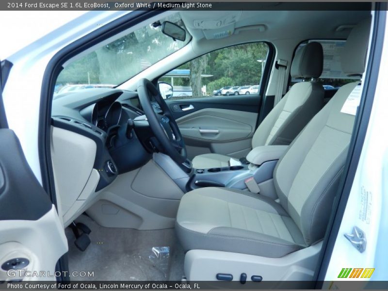 Oxford White / Medium Light Stone 2014 Ford Escape SE 1.6L EcoBoost