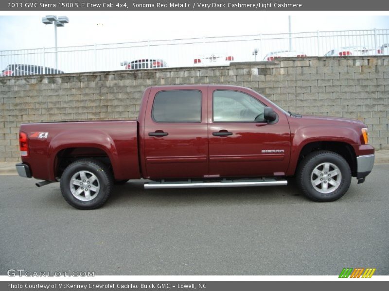 Sonoma Red Metallic / Very Dark Cashmere/Light Cashmere 2013 GMC Sierra 1500 SLE Crew Cab 4x4