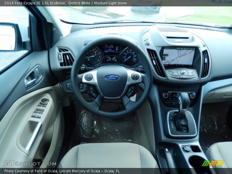 Oxford White / Medium Light Stone 2014 Ford Escape SE 1.6L EcoBoost