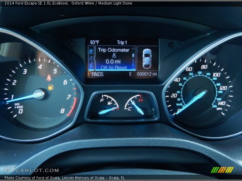 Oxford White / Medium Light Stone 2014 Ford Escape SE 1.6L EcoBoost