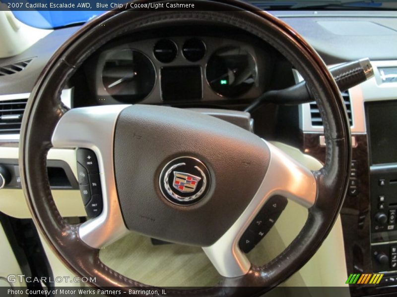 Blue Chip / Cocoa/Light Cashmere 2007 Cadillac Escalade AWD