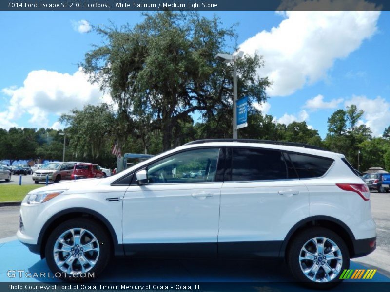 White Platinum / Medium Light Stone 2014 Ford Escape SE 2.0L EcoBoost