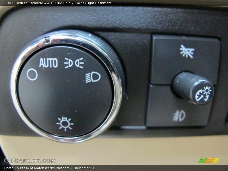 Blue Chip / Cocoa/Light Cashmere 2007 Cadillac Escalade AWD