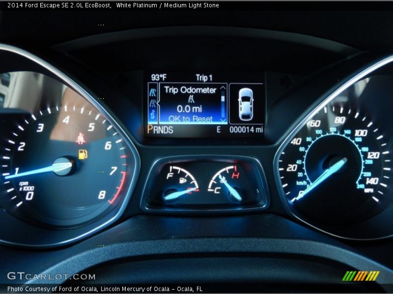 White Platinum / Medium Light Stone 2014 Ford Escape SE 2.0L EcoBoost