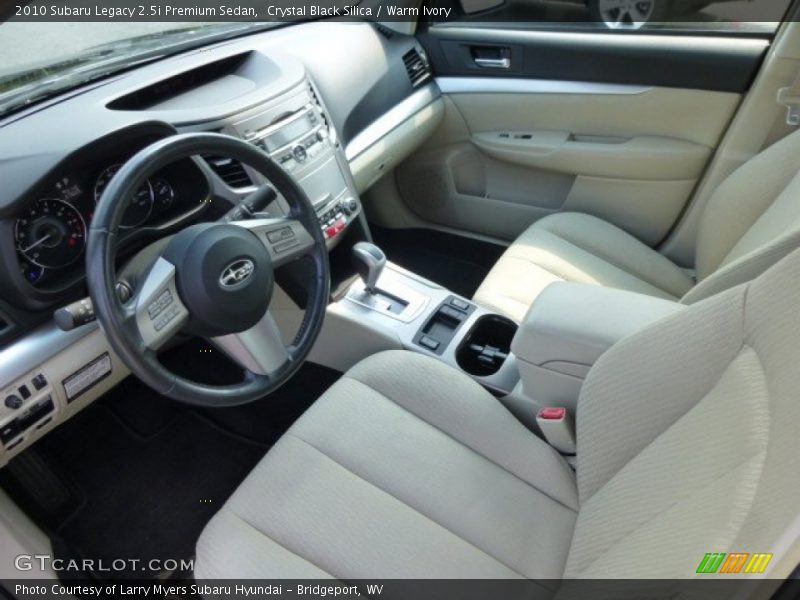 Crystal Black Silica / Warm Ivory 2010 Subaru Legacy 2.5i Premium Sedan