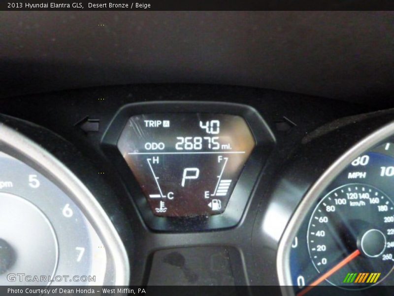 Desert Bronze / Beige 2013 Hyundai Elantra GLS