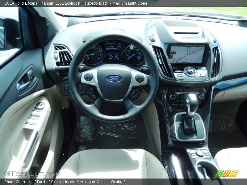 Tuxedo Black / Medium Light Stone 2014 Ford Escape Titanium 1.6L EcoBoost