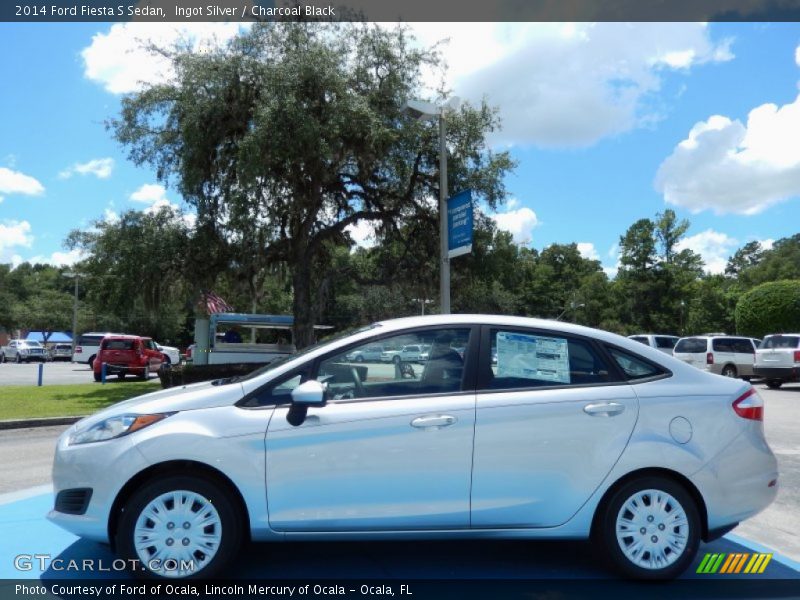 Ingot Silver / Charcoal Black 2014 Ford Fiesta S Sedan