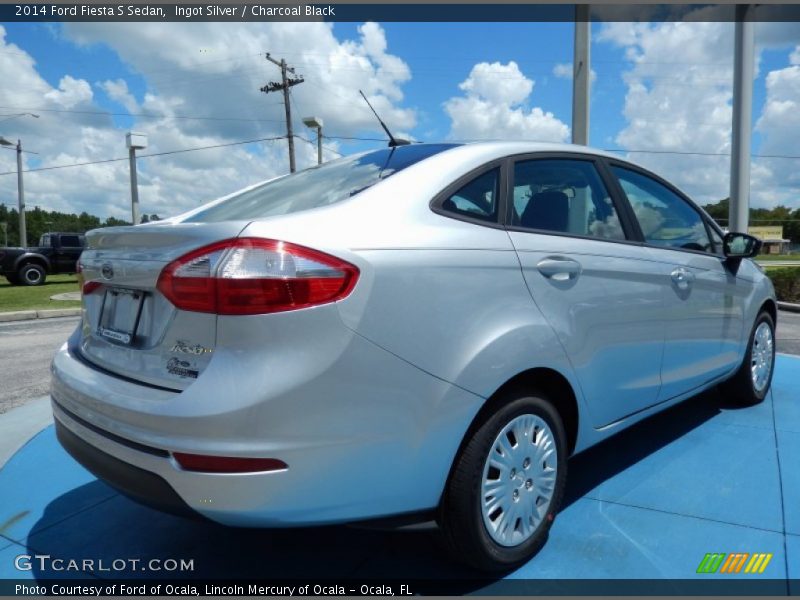 Ingot Silver / Charcoal Black 2014 Ford Fiesta S Sedan