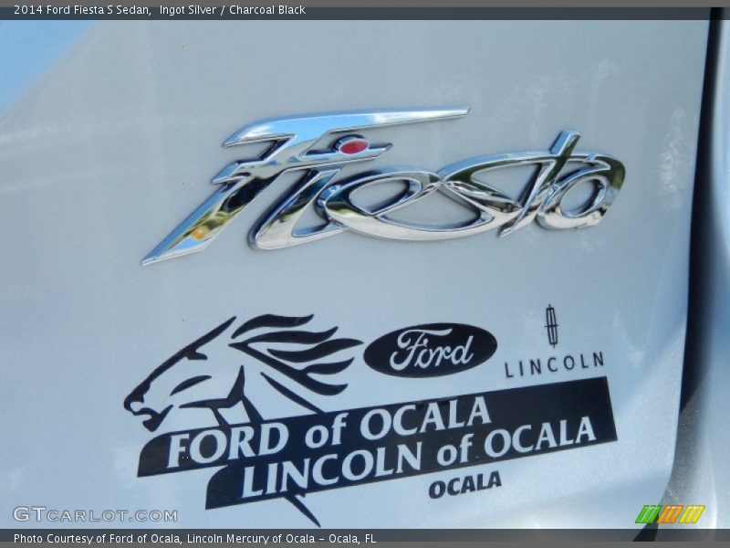 Ingot Silver / Charcoal Black 2014 Ford Fiesta S Sedan
