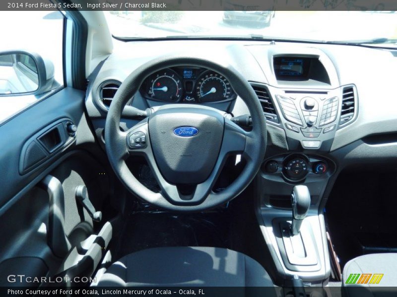 Ingot Silver / Charcoal Black 2014 Ford Fiesta S Sedan