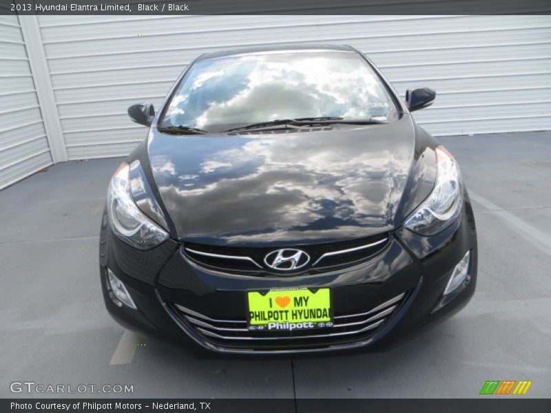 Black / Black 2013 Hyundai Elantra Limited