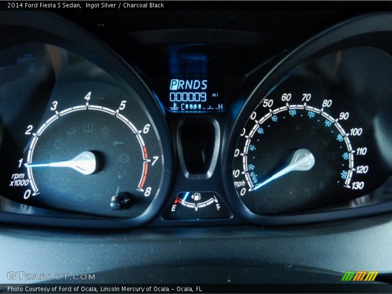 Ingot Silver / Charcoal Black 2014 Ford Fiesta S Sedan