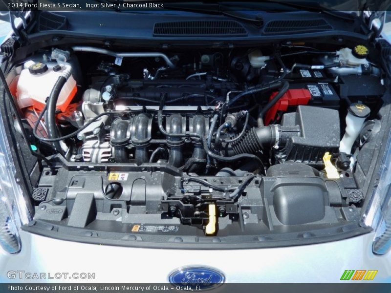 Ingot Silver / Charcoal Black 2014 Ford Fiesta S Sedan