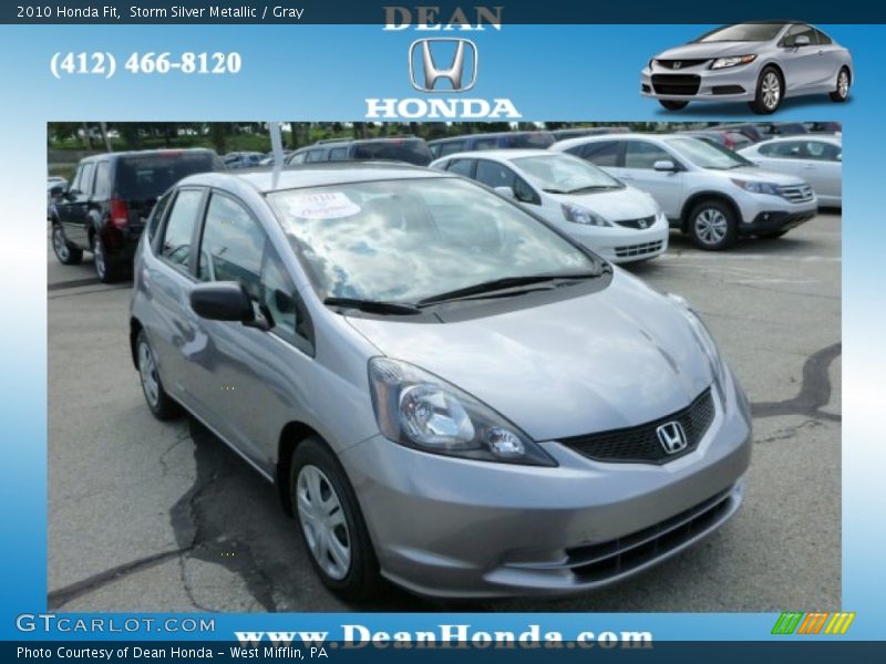 Storm Silver Metallic / Gray 2010 Honda Fit