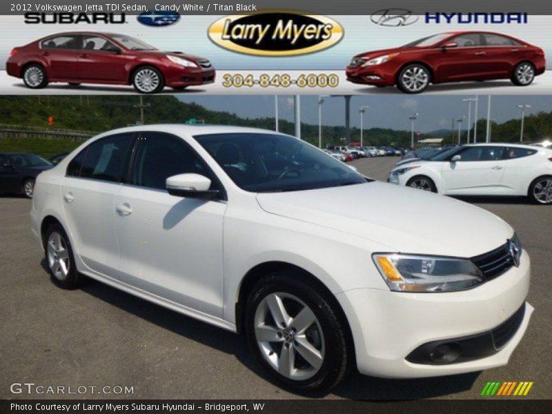 Candy White / Titan Black 2012 Volkswagen Jetta TDI Sedan