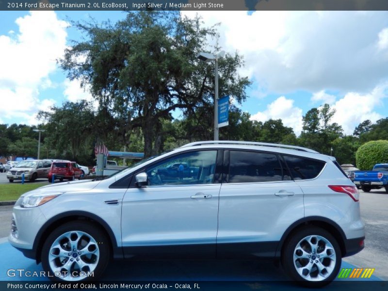 Ingot Silver / Medium Light Stone 2014 Ford Escape Titanium 2.0L EcoBoost