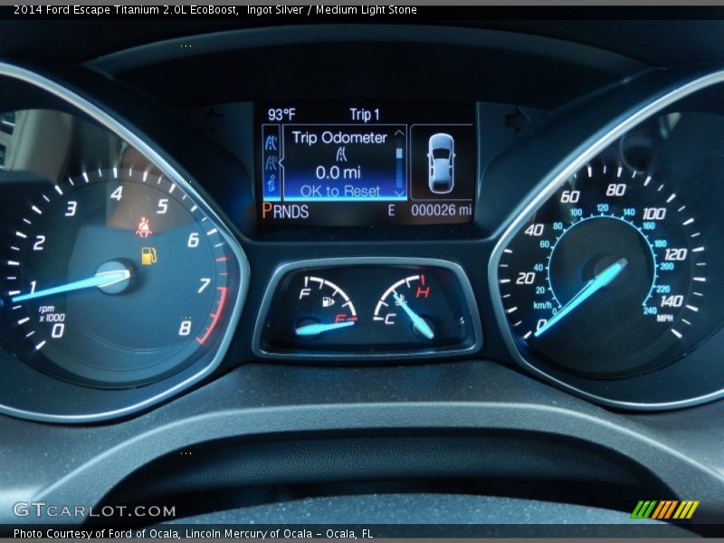 Ingot Silver / Medium Light Stone 2014 Ford Escape Titanium 2.0L EcoBoost