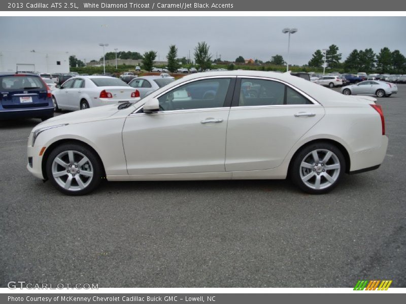 White Diamond Tricoat / Caramel/Jet Black Accents 2013 Cadillac ATS 2.5L