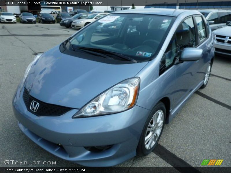 Celestial Blue Metallic / Sport Black 2011 Honda Fit Sport
