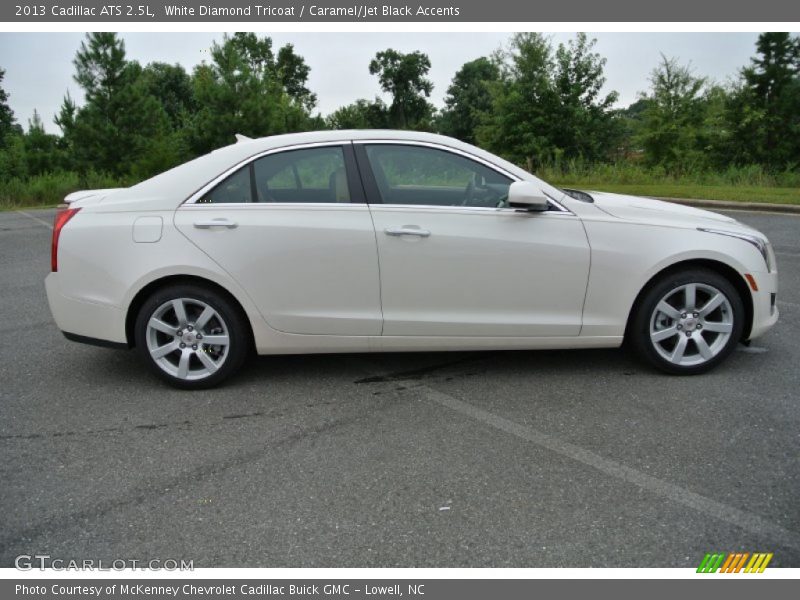 White Diamond Tricoat / Caramel/Jet Black Accents 2013 Cadillac ATS 2.5L