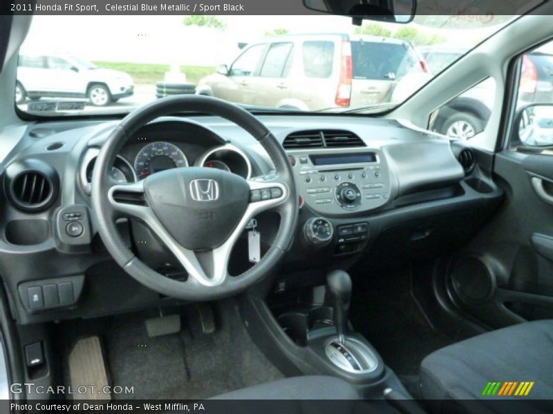Celestial Blue Metallic / Sport Black 2011 Honda Fit Sport