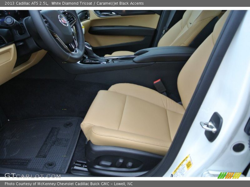 White Diamond Tricoat / Caramel/Jet Black Accents 2013 Cadillac ATS 2.5L