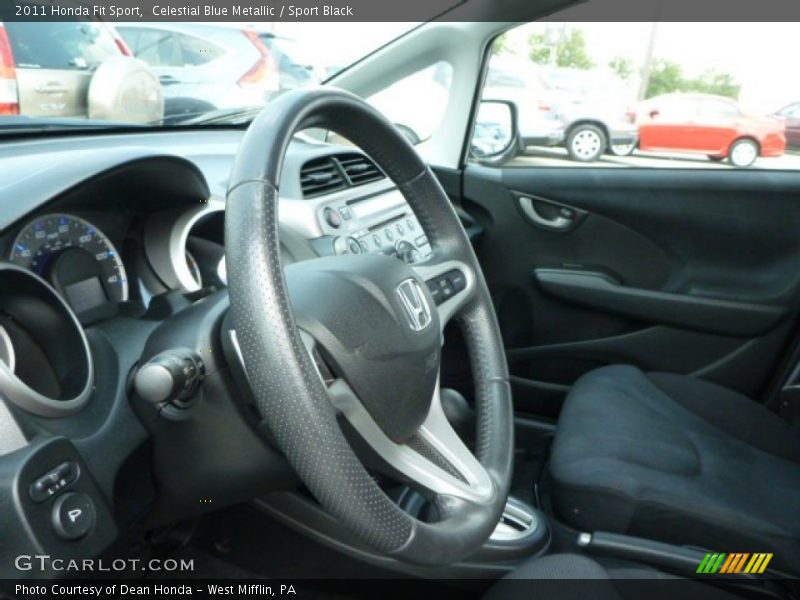 Celestial Blue Metallic / Sport Black 2011 Honda Fit Sport