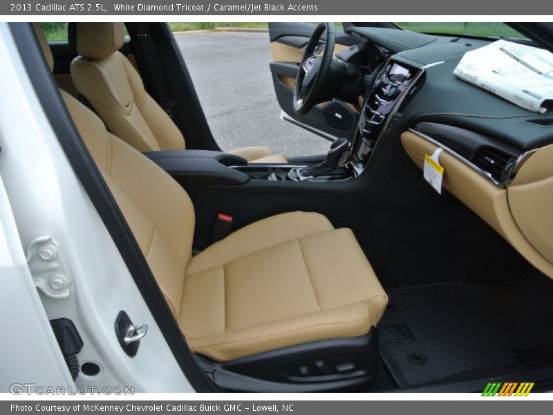 White Diamond Tricoat / Caramel/Jet Black Accents 2013 Cadillac ATS 2.5L