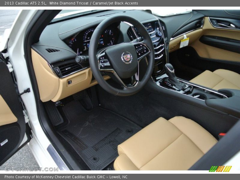 White Diamond Tricoat / Caramel/Jet Black Accents 2013 Cadillac ATS 2.5L